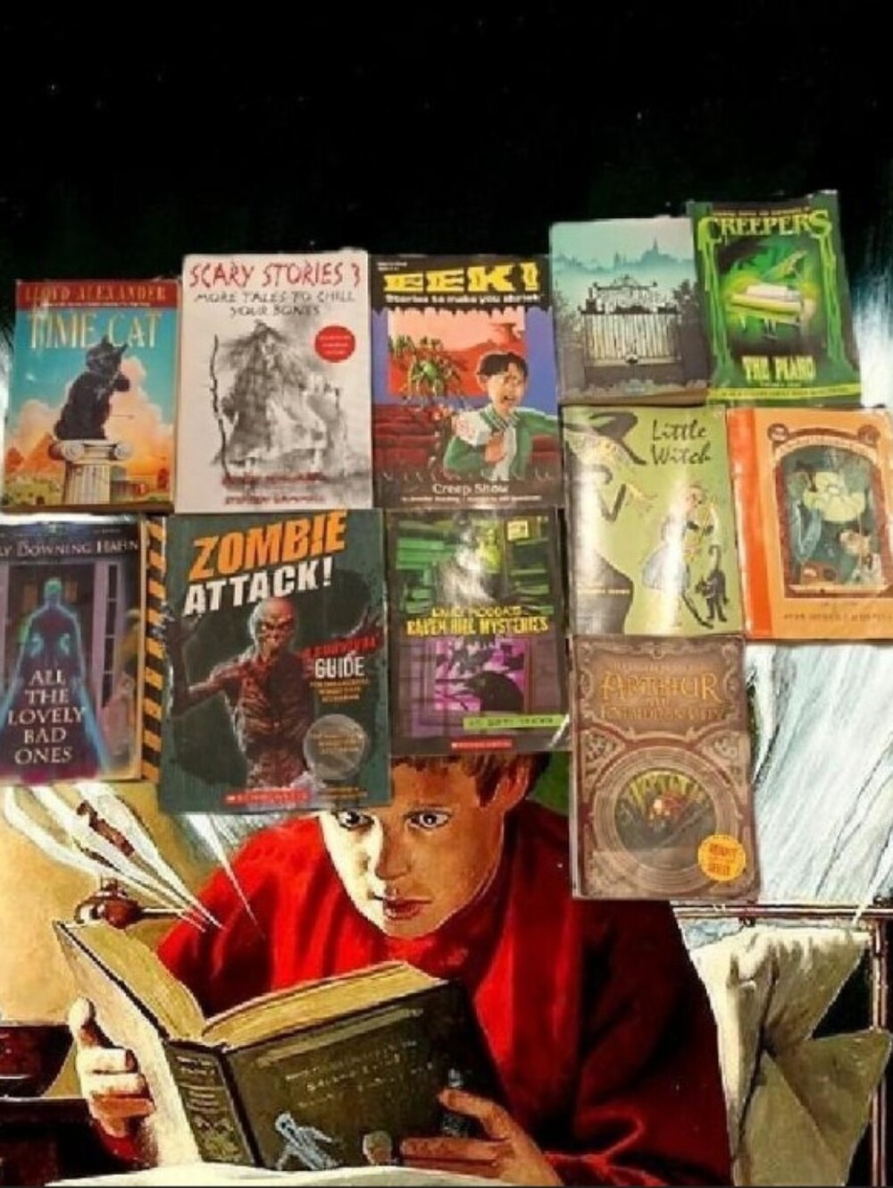 Vintage & Modern Kids/Teen Horror/Fantasy/Mystery Paperback Book Lot Of 11